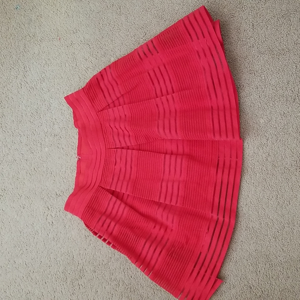 Torrid Lipstick Red Pleated A-Line Skirt Torrid Size 2 (18-20)